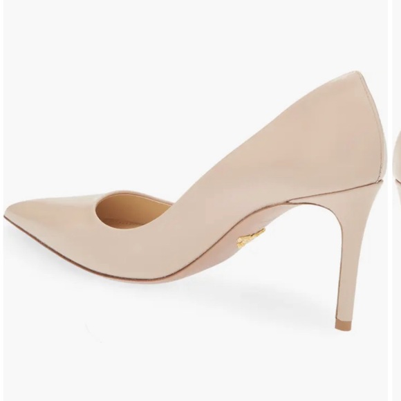 NWT Prada Cipria Calzature Donna Heel with Prada Shoe Box and Dust Bag 37.5/7.5 - Picture 3 of 10